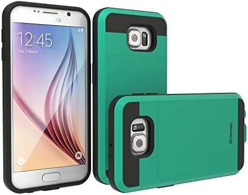 Comveo - The Samsung Galaxy S6 3pc Enjoyment Kit - (S6 Case + Screen Protector + Dual USB Car Charger Adapter) - Credit Card Case and Tempered Glass Screen Protector - Hybrid Card Slot and ID Cover