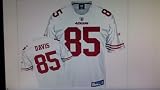 VERNON DAVIS JERSEY WHITE S.F. 49ers AUTHENTIC sz 48-50