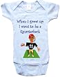 WHEN I GROW UP I WANT TO BE A QUARTERBACK - BigBoyMusic Baby Designs - White, Blue or Pink Onesie / Baby T-shirt