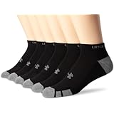 Under Armour Men's Resistor No Show Socks - Black (Pack of 6)