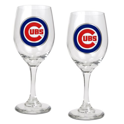 Chicago Cubs 2 Piece MLB Wine Glass Set