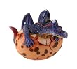 Blue Dragon Hatching Figurine - Cold Cast Resin - 3.5'' Length