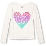 THE CHILDREN'S PLACE(ザ・チルドレンズプレイス) アクティブインベリッシュグラフィックトップ ホワイト トップス長袖Tシャツ 4歳【並行輸入】