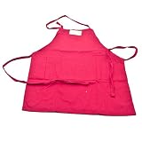 RED APRON KIDS CHILDREN FITS 2-7 YR OLDS 15x21 INCHES REAL FABRIC 100% POLY GIFT PARTY FAVOR