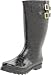 Chooka Women's Crocodilia Rain Boot, Black, 9 M US