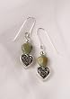 Turquoise and Celtic Heart Earrings - Stones are Now Light Blue