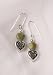 Turquoise and Celtic Heart Earrings - Stones are Now Light Blue