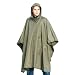 US Army Waterproof Ripstop Hooded Nylon Festival Poncho Olive