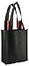CYMA Reusable 2 Bottle Wine Tote- 4 Pack (Black)