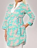 A Pea in the Pod Collection: Lilly Pulitzer 3/4 Sleeve Belted Maternity Tunic