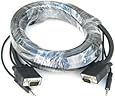 C&E 638544909086 Premium 25' HD15 M/M VGA/SVGA/UXGA with Audio Monitor Projector Cable