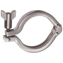 Parker Sanitary Tube Fitting, Stainless Steel 304, Heavy Duty Clamp, 2-1/2" Tube OD