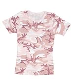 Pink camouflage camo novelty print fitted women