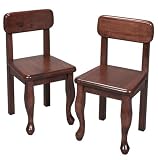 - Pair Queen Anne Chairs-Cherry
