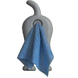 White Dog End Towel Holder