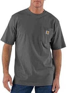 Carhartt Men's  Workwear Pocket Short Sleeve T-Shirt K87, Charcoal, Large