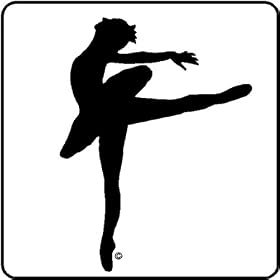 Ballerina Wall Decal Art Ballet Stickers Graphics Item #2, BLACKBallerina Wall Decal Art Ballet Stickers Graphics Item #2