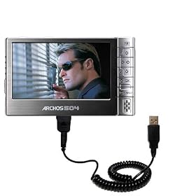 Retractable USB Cable for the Archos 504 WiFi with Power Hot Sync and Charge capabilities... by Gomadic