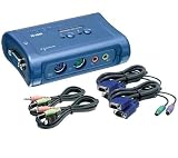 TRENDnet 2-Port PS/2 KVM Switch Kit w/ Audio (Includes 2x KVM Cables)