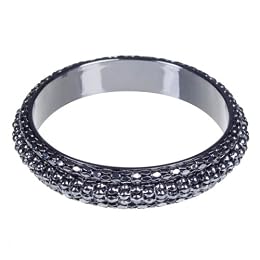 Xhilaration® Hematite Mesh Black Bangle Bracelet