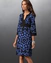 INC International Concepts Dress, Printed Splitneck Empire Waist