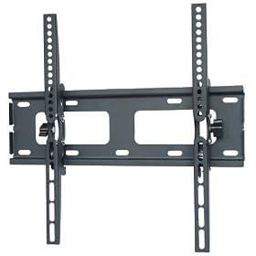 Duronic TVB123M Adjustable Black Wall Bracket For Plasma, LCD & LED Screens For 23" - 55" Wide Screens With Tilt down. VESA 200X200, 400 X 400, 200X400