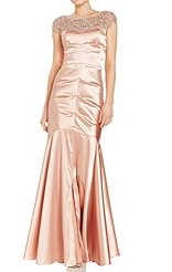 Petite  Summer Mermaid Full Length Polyester Cap Sleeves  Ball Gown  Dress