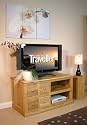 Four Drawer Oak Television Cabinet