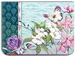 Indigo Moon Sticky Notes Clematis Gem Purse Pad