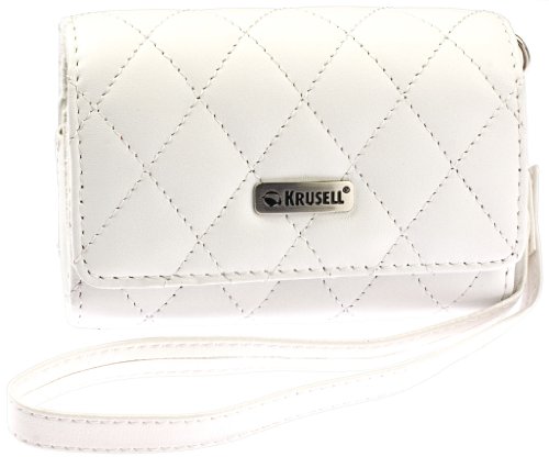 Krusell Coco Leder Etui f&uuml;r Olympus VG-130 Digitalkamera wei&szlig; Preisvergleich