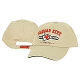 Kansas City Chiefs "Football" Adjustable Baseball Hat (One Size Fits Most 13+) - Khaki