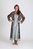 DreamSacks - Clothing/Nightwear Cerise Silk Robe L/XL Chocolate/Cielo