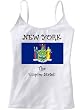 NEW YORK - THE EMPIRE STATE - FLAG - State Series - White Women's / Girls Camisole (Girlie / Babydoll)