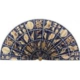 Review Stacks and Stacks  / Decorative Fan - Seashells (Navy/Gold) (20.5