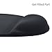 imoli Gel Mouse Pad with Wrist Support, Non Slip Base (Black)