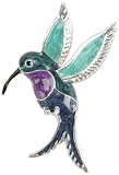 Blue Moon Manor House Metal Pendant, Enamel Hummingbird, Multi, 1/Pkg