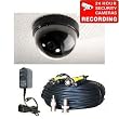 VideoSecu DM30KC Color 1/3" Sony CCD DSP CCTV Dome Security Camera with Free 12V 500ma Regulated Camera Power Supply and 100ft Video Power Cable free surveillance DeCal