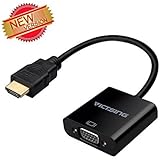 VicTsing 1080P HDMI Male to VGA Female Video Converter Adapter Cable For PC Laptop HDTV Projectors and other HDMI input devices (1 Year Warranty)