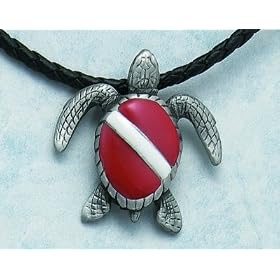 41bVT2thCNL. AA280  Pewter Ocean Theme Scuba Dive Diving Hand Crafted Pendants on 18 Braided Cord Necklace Jewelry Turtle Shark Eel Dolphin Stingray