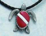 Pewter Ocean Theme Scuba Dive Diving Hand Crafted Pendants on 18 Braided Cord Necklace Jewelry...