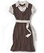 Bonnie Jean Girls Sweater Vest Dress With Collar