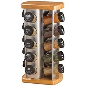 Kamenstein Bamboo 20-Jar Revolving Spice Rack by Kamenstein