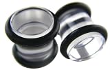 Fashion Ear Plugs - Lucite Clear Plugs (00g) -Body Jewelry [Jewelry]