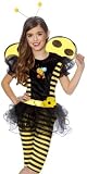 Kids Bumblebee + Wings Girls Halloween Costume L Girls Large (12-14)