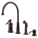 Price Pfister 026-4YPU Ashfield 4-Hole Kitchen Faucet, Rustic Bronze