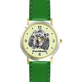 Cocker Spaniel - Pup (SC) Dog - WATCHBUDDY® DESIGNER DELUXE TWO-TONE THEME WATCH - Arabic... by WatchBuddy