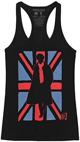 BBC Sherlock Union Jack Silhouette Junior's T-Shirt (Medium, Black)