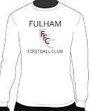 Fulham Basic Logo Soccer Long Sleeve Tee, Adult Medium - White