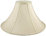 American Pride Lampshade Co. 05-78093119 Round Soft Tailored Lampshade, Shantung, Eggshell