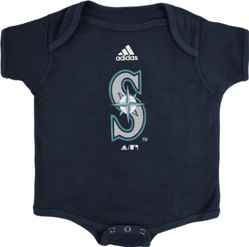 Seattle Mariners Navy adidas Team Logo Newborn/Infant Creeper